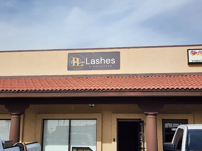 Palace Lashes storefront sign